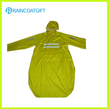 Unisex Long Sleeve Polyester PVC Raincoat (RPY-044)